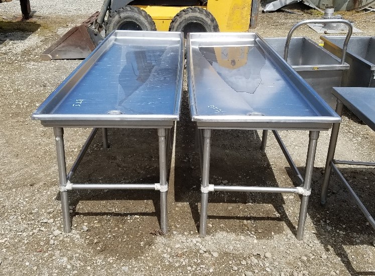 ***SOLD*** (2) Stainless Steel Drain Tables. 27